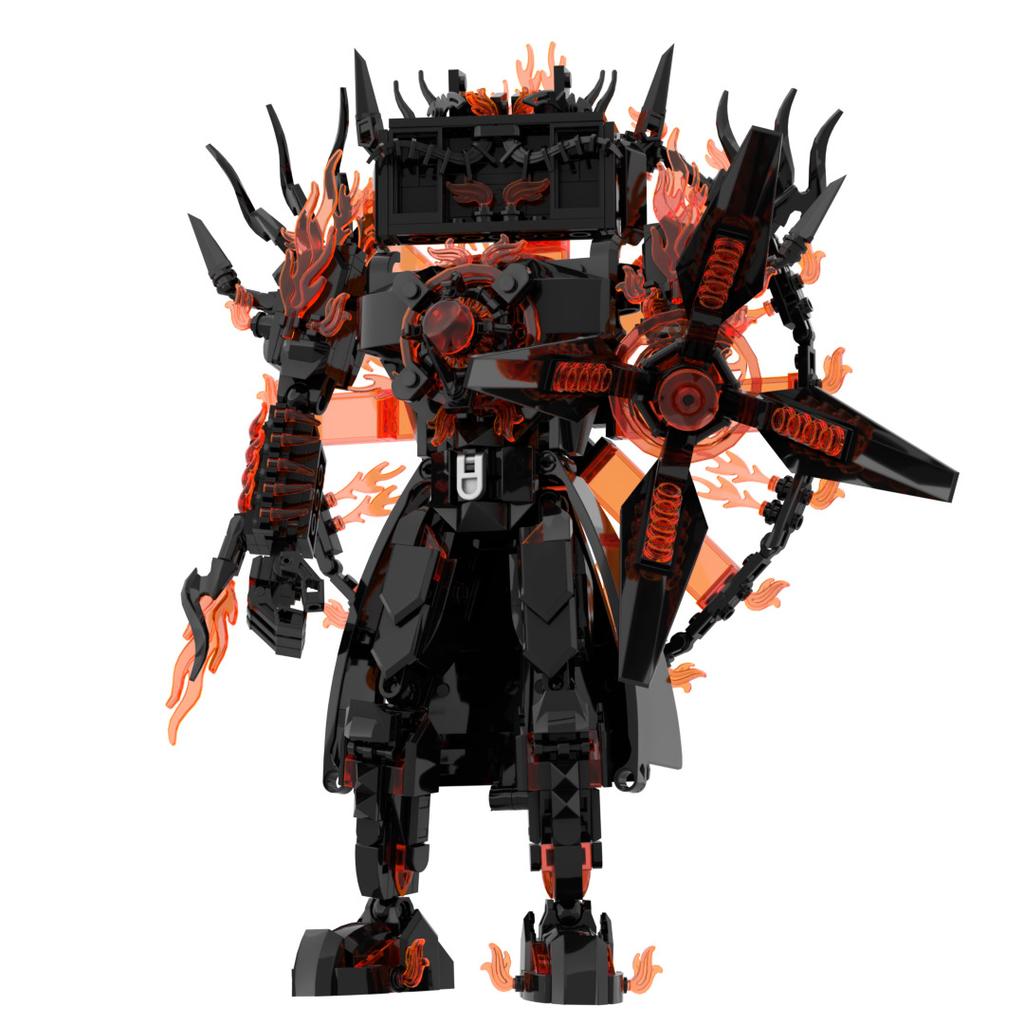 BUilding Block Titan Skibidi Toilet Scrutiny Judgment GUitar Audio Executor 4.0 Upgraded Flame Doomsday Watcher CPU Elite Toy
