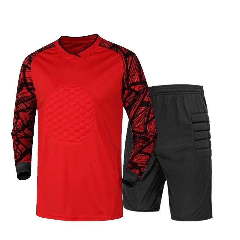 Goalkeeper Long Sleeve Padded Jersey Set - Anti-Fall, Anti-Collision Football Uniform