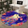 1pc Ghost with Lantern Round Carpet Anime Design, Office Chair Mat, Non Slip Rug, Festival Gift, Decor, Home Office, Living Room, Bedroom