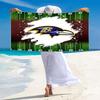 Baltimore Ravens Print Beach Towel, Large Soft Quick Dry Towel for Beach Camping Swimming