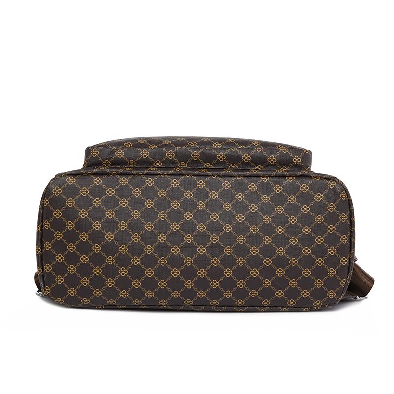 Damen-Reiserucksack, weicher Leder-Druck-Rucksack