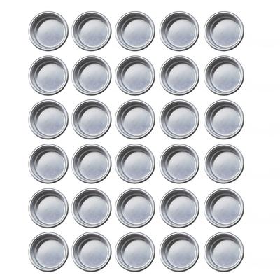 30 Stück DIY Kerzendosen Gläser Becher für Duftkerzenherstellung Zubehör Aluminium Teelichtsockel Leere Runde Behälter Form