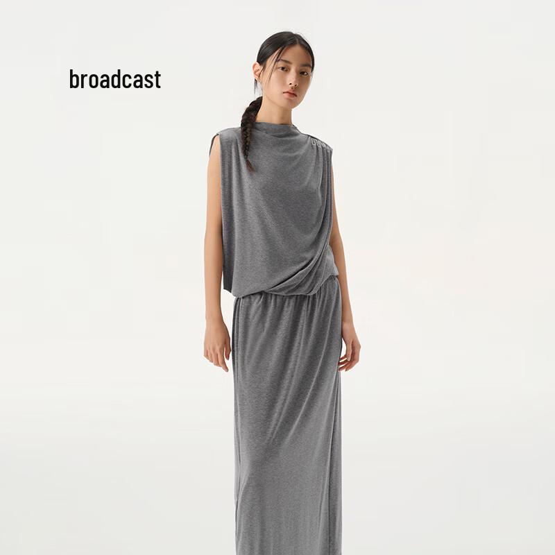 Broadcast Lyocell Blend Sleeveless Midi Dress M
