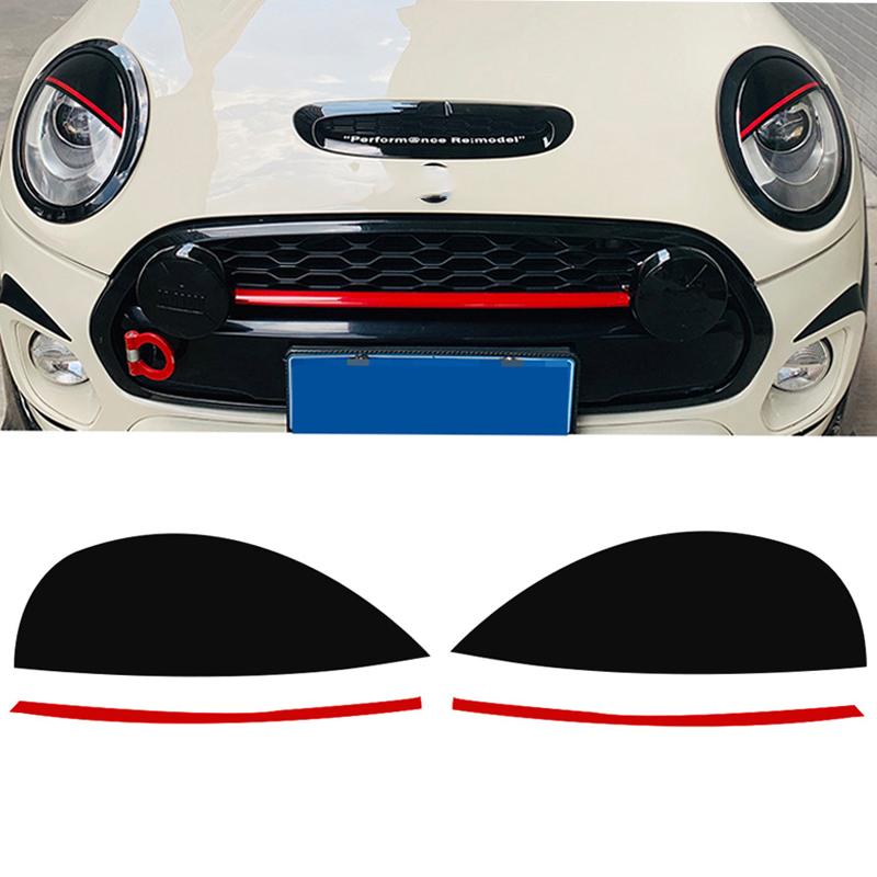 

2 Pcs For BMW Mini Cooper F54 F55 F56 F57 R55-R59 Headlight Eyebrow Decoration Double Eyelid Modification Sticker Accessories