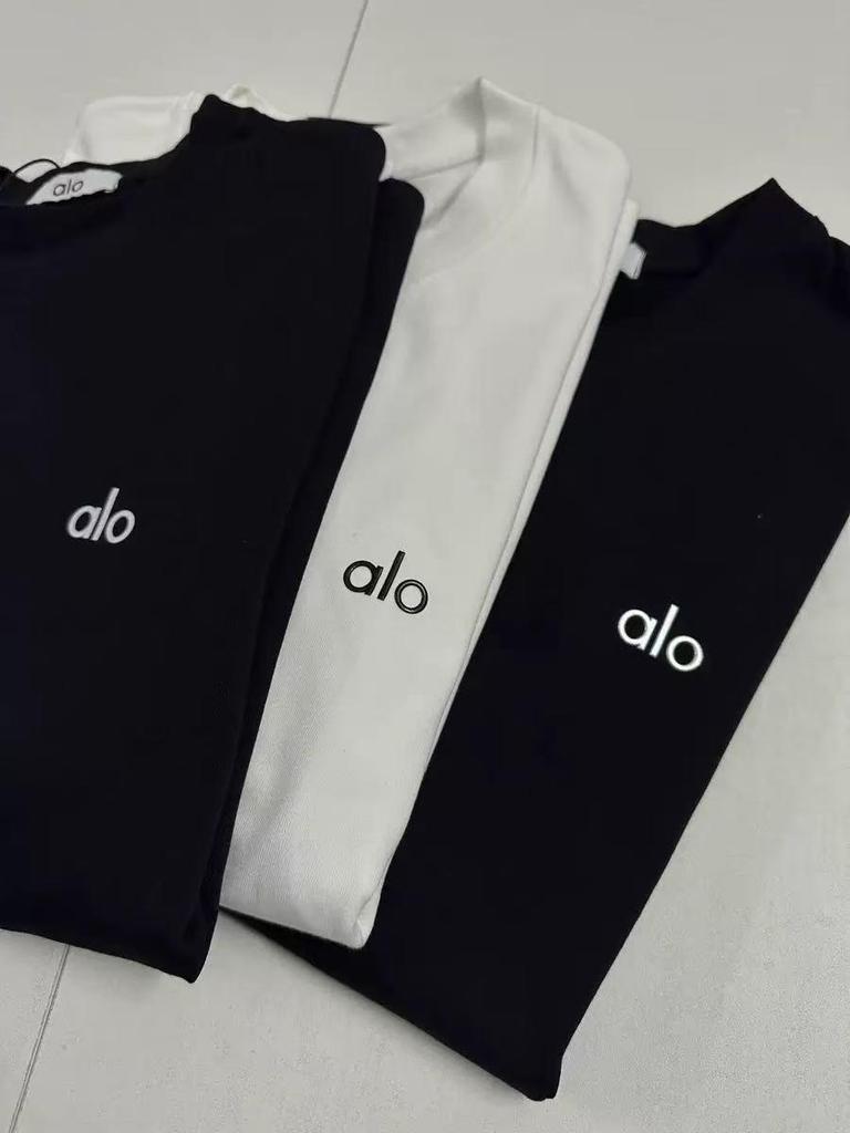 Camiseta Unisex ALO 25SS con Logo Bordado de Alta Calidad - Corte Holgado, Manga Corta, Alto Gramaje