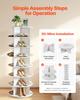 Torre Giratoria de Zapatero de 7 Niveles, Zapatero Giratorio 360°, Exhibidor Giratorio Redondo tipo Carrusel de Almacenamiento, Organizador Giratorio de Mesa (Lazy Susan) Independiente para