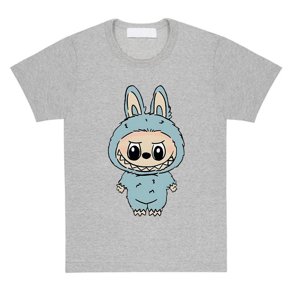Girls Tees Kawaii Doll Labubu T-shirt 2025 Fashion Cartoon Graphic Tshirts Short Sleeve Cotton Female T Shirts Streetwear Women