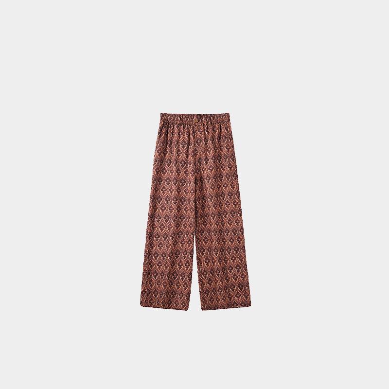 

Spring/Summer Women s Straight-Leg Pants - Pomegranate Red, Hemp Blend, 60 Count, Comfortable, FSY60101 Large