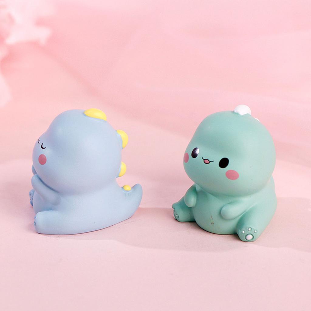 Dinosaur Cake Topper Mini Dinosaur Ornament Car Accessories Cute Cartoon Miniature Dinosaur