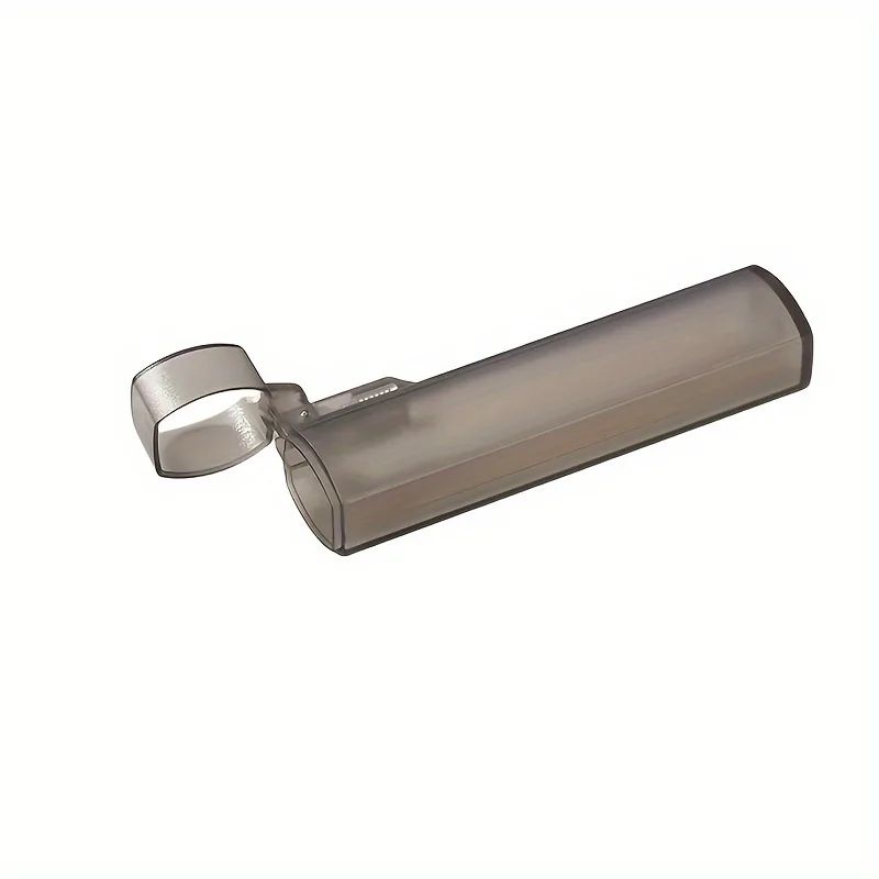 

Портативний пластиковий чохол для зубочисток - прозорий тримач для зубочисток для подорожей, кухні та ресторанного приладдя сірий