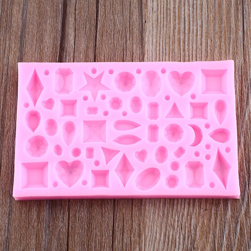 Molde de silicona para fondant con forma de diamante 3D para decorar tartas y hornear