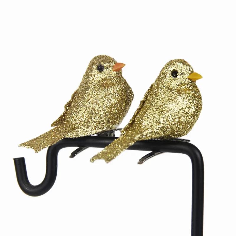 12 Pcs/set Lovely Foam Simulation Bird Garden Creative Decoration Household Lawn Branch Mini Animal Decorations Festival Gift