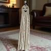 Bohemian Ghost Wall Decor Handmade Cotton Rope Hanging Ornament for Halloween, Indoor Outdoor Rustic Festive Atmosphere Props Pendent Front