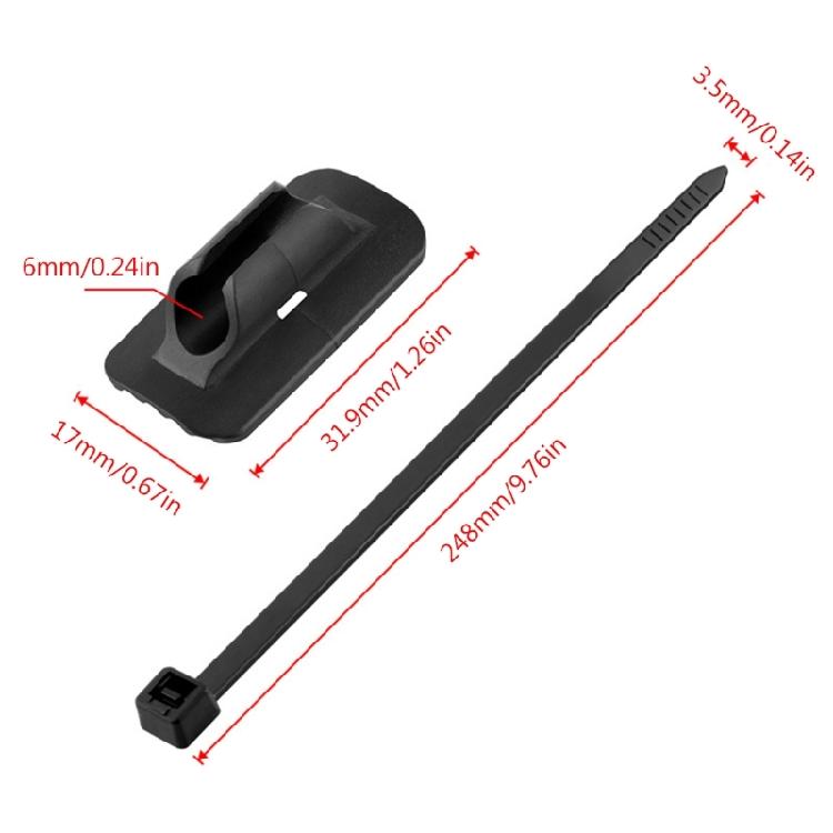 5Pcs Bicycles Brake Cable Line Fixed Base Clamps Housing Hose Guide Cable Buckle