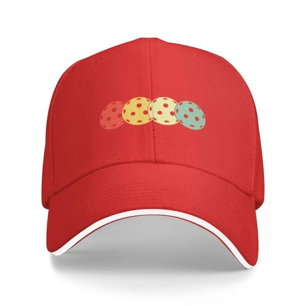 Pickleball Balls Retro Baseball Cap Vintage Rugby Men's Caps Women's