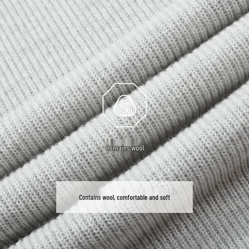 Joeone Men's Turn-Down Collar Wool Blend Sweater