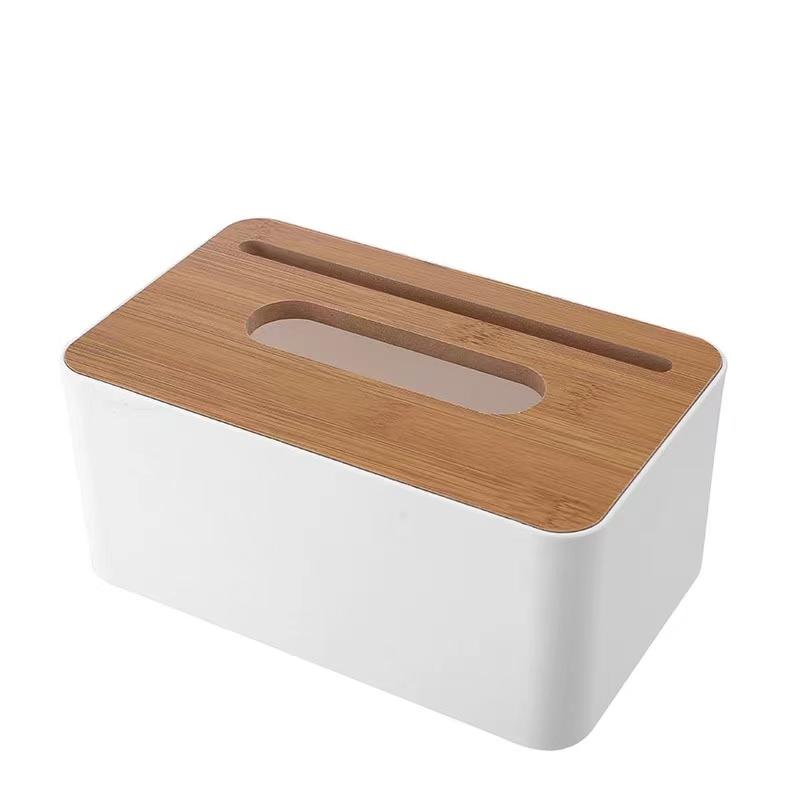 Desktop bamboo creative tissue box     Living room tissue box     Car tissue box