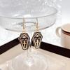 Cute Cartoon Bat Moon Ghost Pendant Earrings Fashion Enamel Charms Stud Ear Jewelry Halloween Gifts For Women Girls