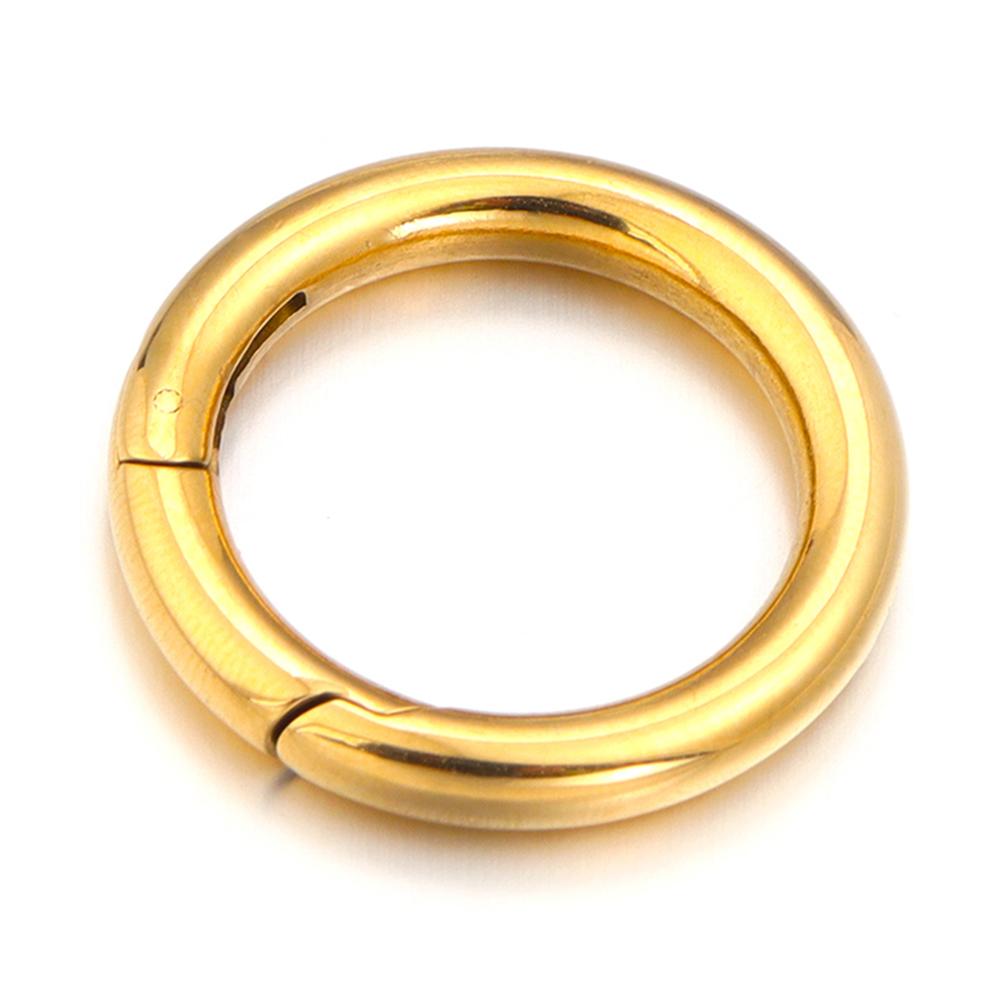 1Pc 16/18/20/24/28mm Stainless Steel O Ring Spring Clasps Round Snap Carabiner Hook Buckle Connector DIY Keychain Jewelry Making