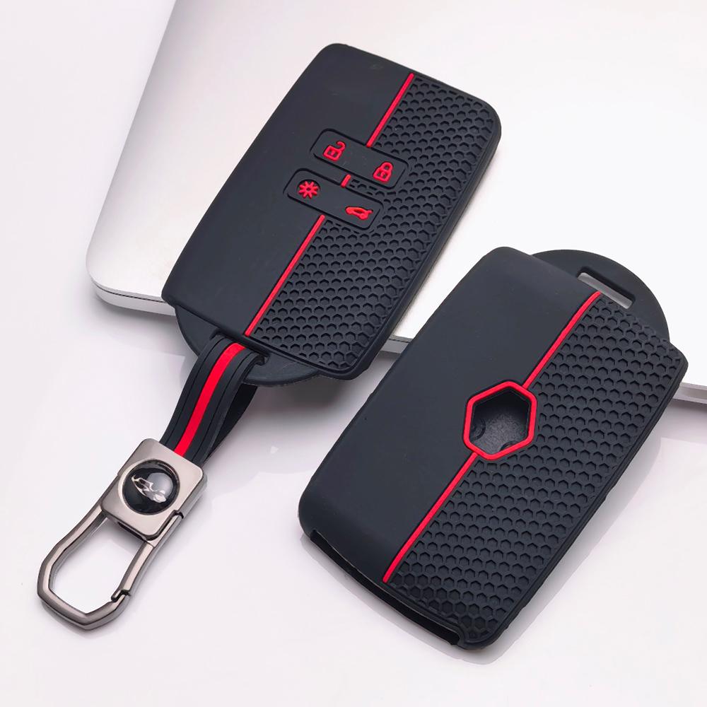 Key Case Cover for Renault Koleos Kadjar Megane Talisman Espace Captur Clio Scenic with Keychain Anti-Scratch Surface Shockproof Structure