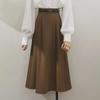 Women's High Waist A-Line Swing Skirt - Off-White, Small To Large, 2024 Spring/Autumn Collection