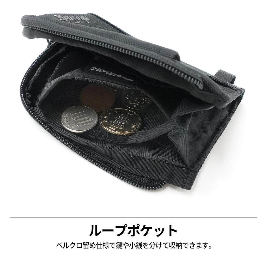Vertical Solid Coin Bill Card Compact Multi-Wallet WT-380-3410, Wallet, Cordura, Black, Storage, Storage, Pockets, Lightweight,