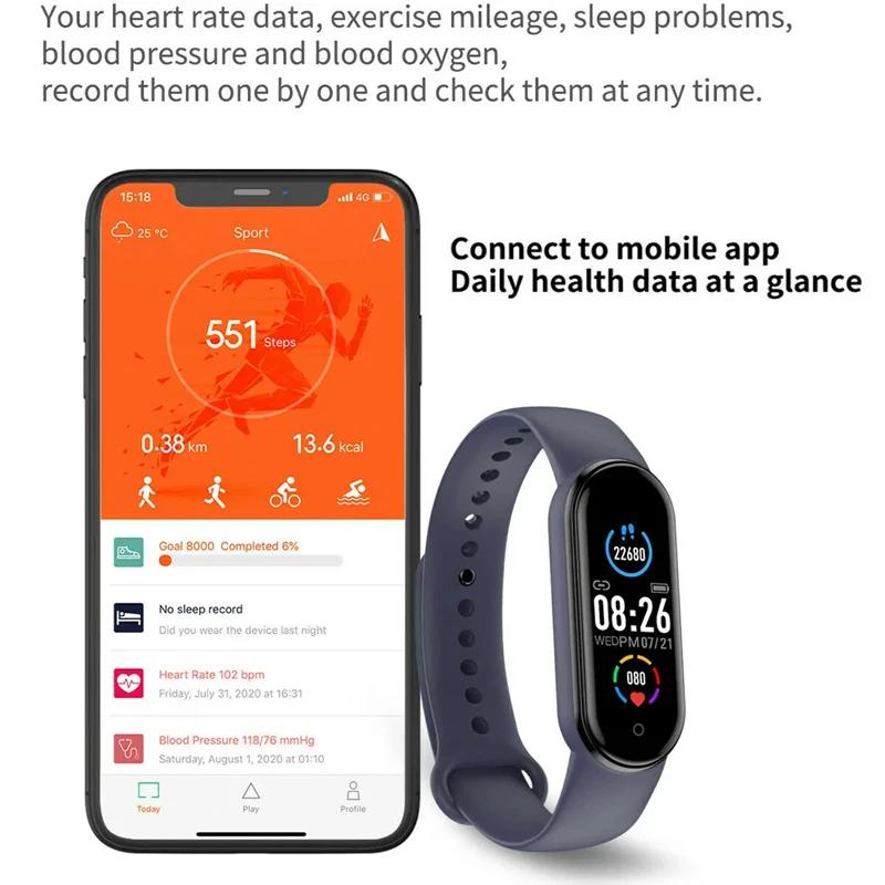 Smart Band Watch Movement Step Count Bluetooth Synchronous Phone Information Waterwroof Smartwatch For Men Women Student