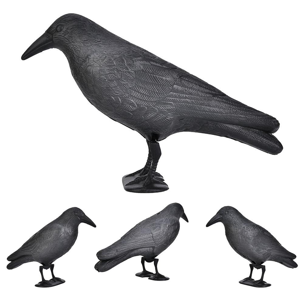 Unique Simulation Crow Hunting Bait Tool Holiday Decoration Desktop Decor Black