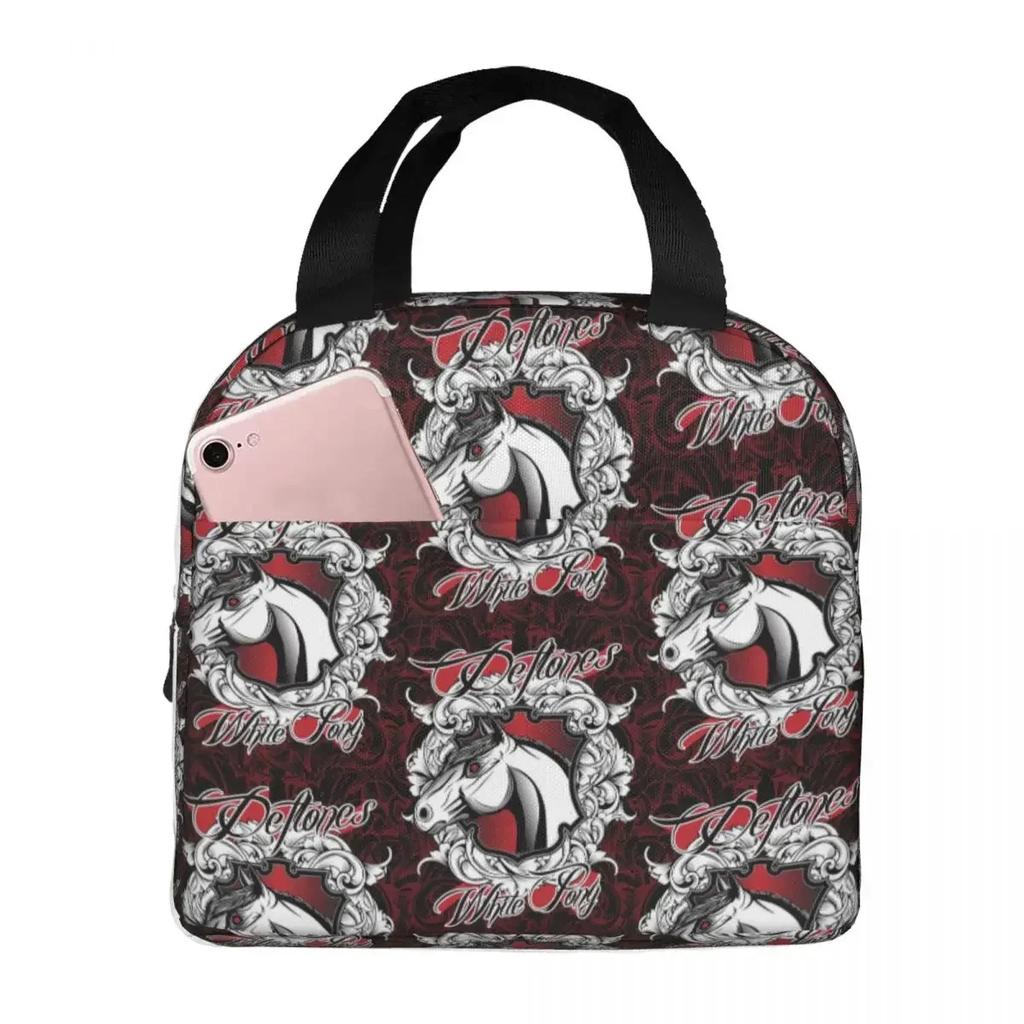 Deftones Rock Band Ohms White Pony Insulated Lunch Bag for School Cooler Thermal Food Box Tote Portable Lunch Boxes Container