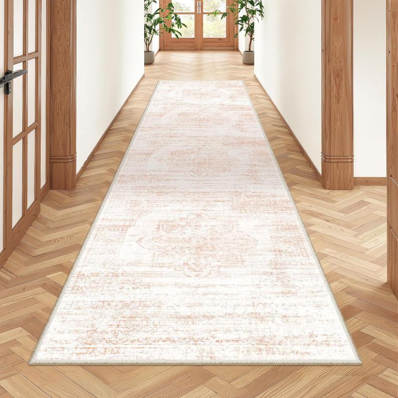 Amerikanischer Retro Pastoraler Läuferteppich Rutschfest Waschbarer Flurteppich für Eingang Küche Schlafzimmer Flur Bauernhaus Dekor
