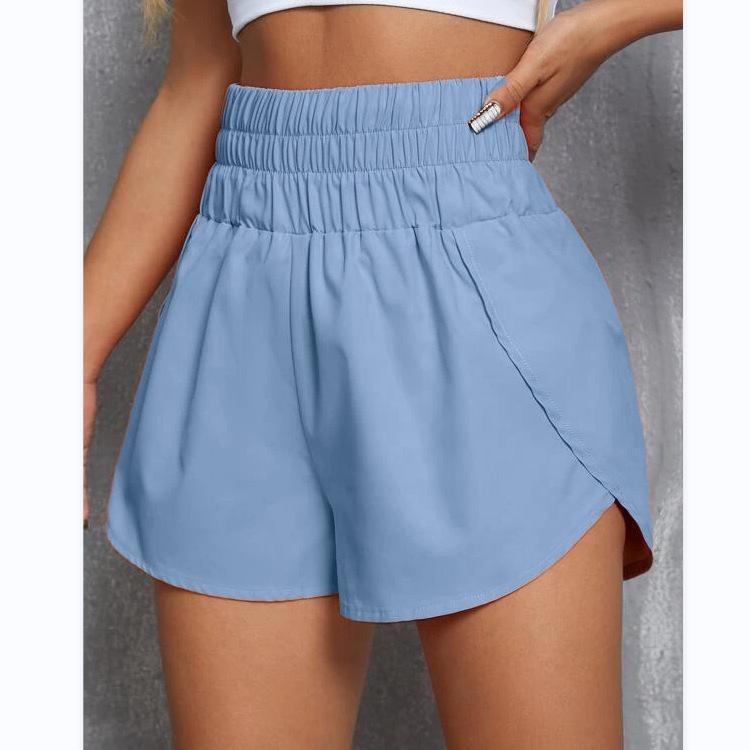 Women High Waist Elastic Sports Shorts 2022 Spring Summer