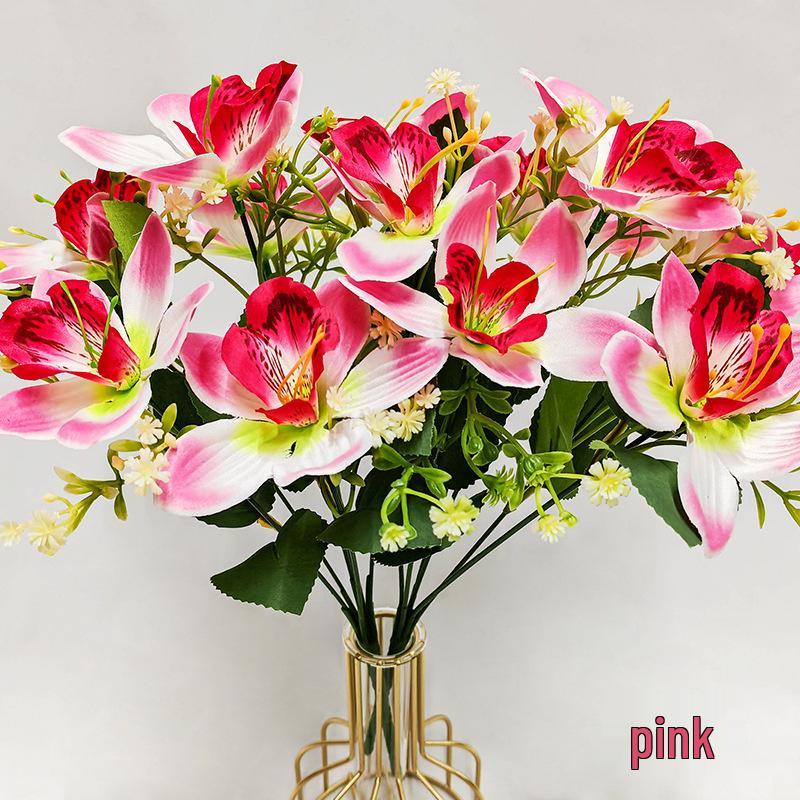 Silk Orchid Bouquet Winter Style Wedding Decor Handcrafted Dining Table Ornament