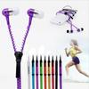 Metal Color Solid Zipper Headphones Line Control Smartphone Use Supplies Music