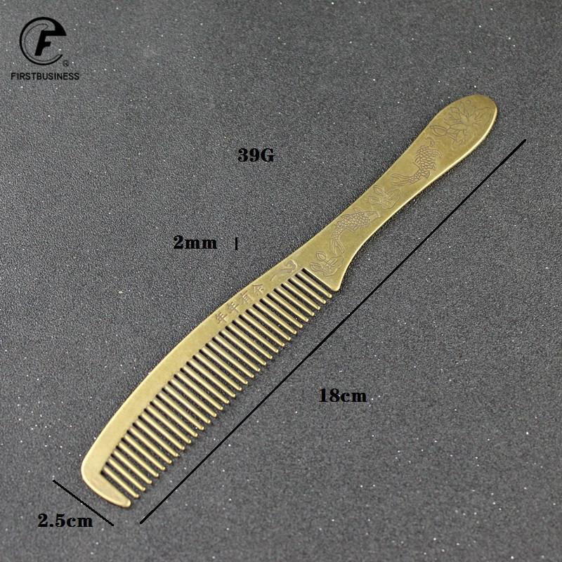 Teacher's day Gift Hair Care Healthy copper comb carp Comb Anti static Hair Care metal Combs Natural Curved Hair Styling Tool