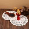 2 Pcs Lace Doilies for Tables Crochet Doilies Lace Table Handmade Crochet Round Cotton Doily for Kitchen Dining Room Wedding Cup Vase Decoration