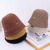 New Summer Handmade Hollow Knitted Crochet Floppy Hats Collapsible Dome Bucket Hat Solid Color Beach Caps Simple Soft Women Hat