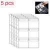 Per Album di Monete 12/20/30/42 Tasche Monete 5 PZ AlbumCollezione Pagine Interne Trasparenti in PVC Borsa Organizer a Fogli Mobili per Monete