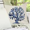 PANDICORN Sea Life Coastal Throw Pillow Covers 18x18 Inch Starfish Turtle Crab Coral Indigo Blue Summer Beach Ocean Nautical Outdoor Decorations