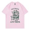 Eat Pasta Jump Fasta Funny Fitness Frog TShirt Unisex Unisex Fashion Vintage Short Sleeve T Shirt Summer Casual 100Cotton TShirts