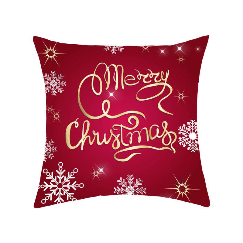 Neuer Weihnachts-Sofa-Kissenbezug Zuhause Amerikanischer Buchstaben-Druck Bettseiten-Kissenbezug