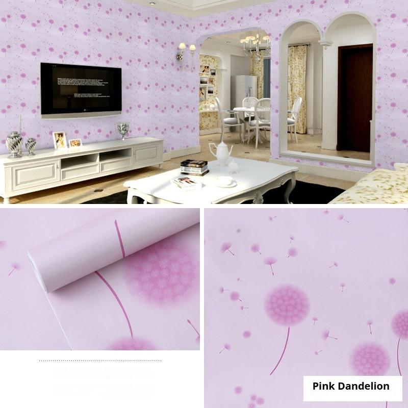 Selvklebende Tapet Pastoralt Blomstermønster Selvklebende Tapet Soverom Stue Møbler Renovering Vanntett og Fuktsikker 10 Meter