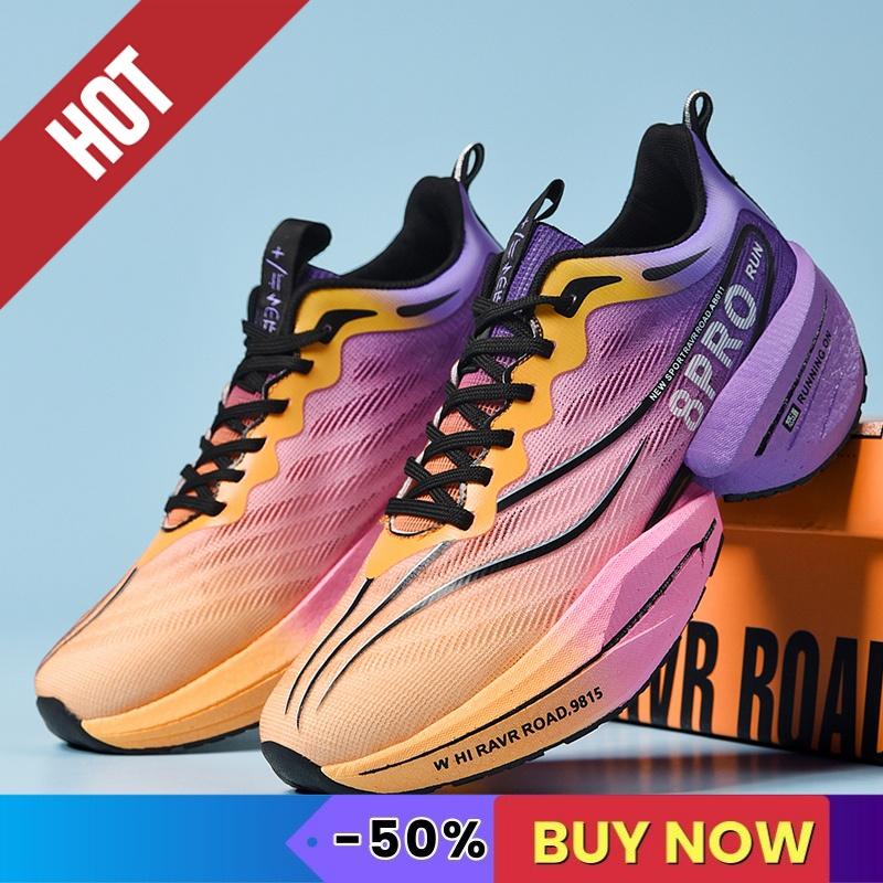 NEW Sports Running Shoes Men Marathon Breathable Lightweight Comfortable Women Athletic Outdoor Fitness Sneakers Carbon Plate