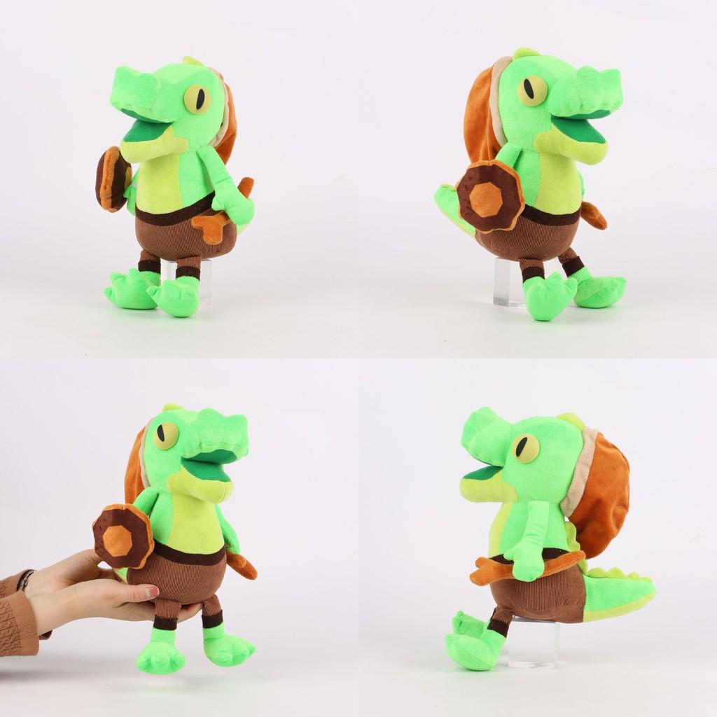Adorable Lil Gator Game Plush Toy Soft Green Cartoon Animal For Kids 28cm Height