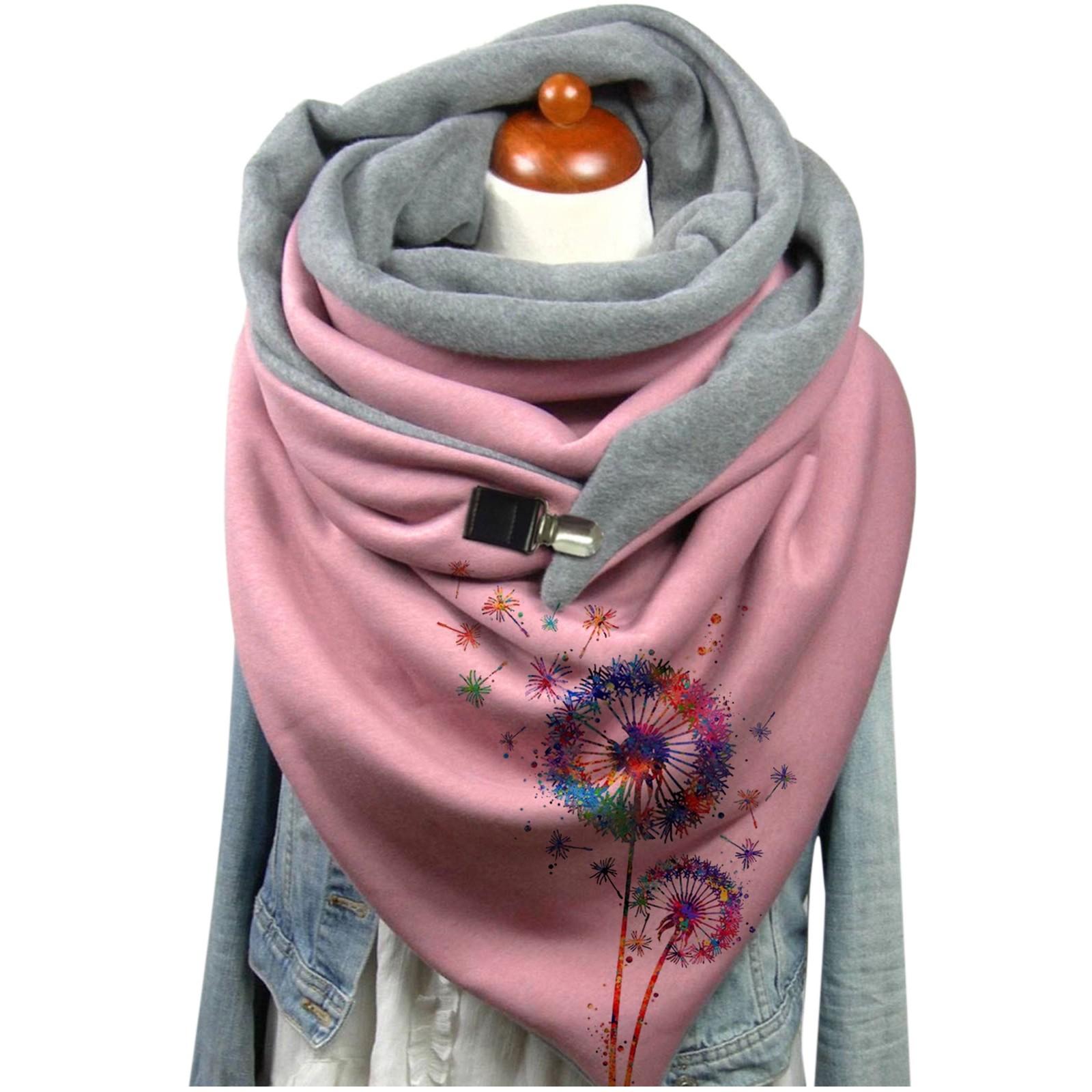 

1PC Women Printing Scarf Fashion Retro Female Multi-Purpose Shawl Scarf Free синій