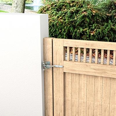 Galvanized Fence Gate Hinge with Latch Lock for Outdoor Weatherproof Zinc-Coated Fence Lock for Garden Gates and Fences Small