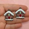 5pcs Creativity Resin Christmas Pendants DIY Jewelry Making Earrings Bead Necklaces Keychains Jewelry Decoration Accessories