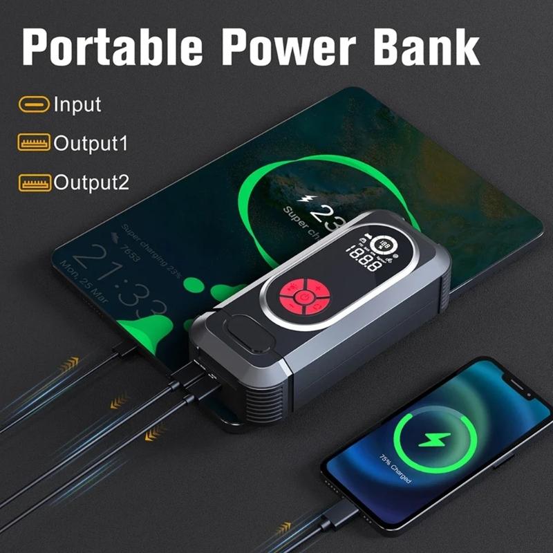 High Efficiency Vehicle Starting Device Digital Tire Inflator Electric Air Compressor Pump for Accurate Pressure Control