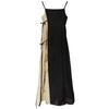 Johnature Woman Summer Chinese Style Print Devise A-Line Dress Niche Casual Vintage Sleeveless Dress