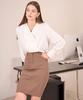 Bye Bye Seop Stitch Skirt Brown [T23]