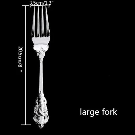 1Pcs Luxury Western Silverware Cutlery Dinnerware Set Flatware Steak Knife Fork Spoon Dinner Tableware Restaurant Cooking Room Tool
